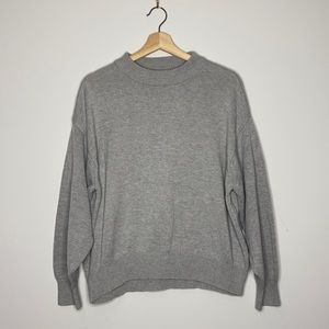 H&M Grey Crew Neck Knit Sweater